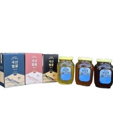 [설악산명월꿀] 국산 사양벌꿀 2.4kgx3병(아카시아+잡화+밤)박스포장, 1개, 2.4kg