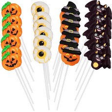 Halloween Lollipops 24 Count Lollipops Individually Wrapped Ideal Candy Gift Halloween Themed Can, 1개, 12g