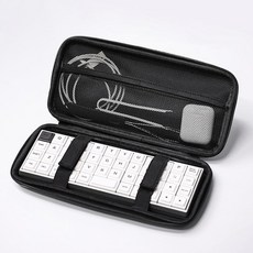 Generic 40% 기계식 게이밍 키보드 케이스 26.4 x 12.9 3.5cm(10.23 4.92 1.57인치) 하드 보호 쉘 이중 지퍼 및 벨크로 디자인 여행용 전자, Generic 40% 기계식 게이밍 키보드 케이스, 2