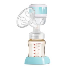 紫莓兔電動吸奶器靜音一體式吸乳器自動吸奶器手動擠奶器PPSU奶瓶, 1個, 藍色:1個