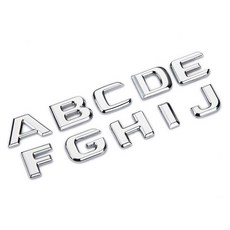 YSA 英文字母造型車用飾貼，個性化車身裝飾，多字母組合，簡易安裝，適用各車型, 1個, F