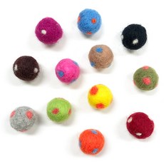(주)아트인 도트 양모펠트(2cm), 검정, 1개