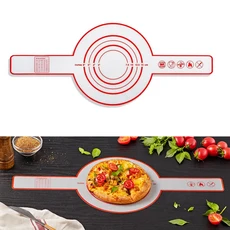 휴대용 실리콘 롱 핸들 빵 트레이 내열 논스틱 굽는 매트 반죽 이동 재사용 가능, [01] 1PCS Red