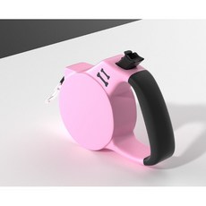 자동 리드줄 8미터 5미터 길이 플렉시 강아지 산책용 핸즈프리 편리한 강아지목줄, 1개, 5m 핑크 블랙