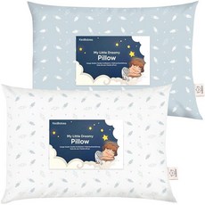 KeaBabies 1팩 유아용 베개 2세에서 5-13x18인치) 부드러운 유기농 면 아동용 베개 수면 여행 학교 어린이집 낮잠 유아 침대 세탁기 사용 가능 베개, Spacecrafts
