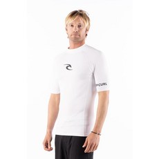 Rip Curl 남성용 표준 반소매 래쉬가드-UPF 50+ 자외선 차단 서핑 셔츠 타이트한 핏 래쉬조끼 표준. L 142029