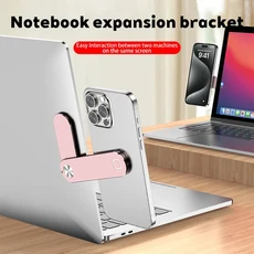 새로운 자석 휴대폰 홀더 노트북 화면 지지대 접이식 사이드 마운트 태블릿 휴대폰 스탠드 조절 가능한 디, 03 Pink