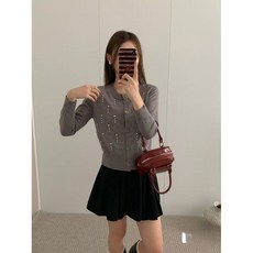 해피유통 여성 가을겨울 폴리에스터 V넥 긴팔 오픈카디건 간결한 허리라인aa