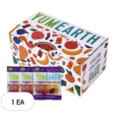 야미얼스 유기농 후르츠 스낵 젤리, 혼합맛(바나나/체리/복숭아/딸기), 495g, 1개