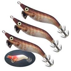 2.2호드롭퍼에기 슬로우싱킹 완전수평에기 쭈꾸미 갑오징어에기, 3개, 6g, AJ