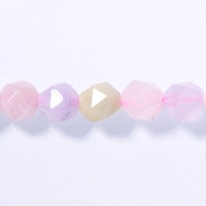 【杰鴻】摩根石切角度圓珠6-8MM寶石珠珠DIY手工材料, 1個, 6MM