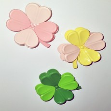 네잎클로버 봉지 집게 냉장고 자석, 1개, 옐로우