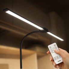 아이스터디 800mm 프로 와이드 LED 학습용 독서등 스탠드 책상 조명 클램프형 + 리모컨포함, 블랙