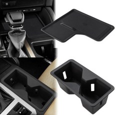 Auovo 컵 홀더 인서트 2024 2025 토요타 랜드 크루저 프라도 250 J250 LC250 액세서리 센터 콘솔 폰 충전 매트 보호 매트 패드 및 전면 컵 홀더 인서트 (, For Front Cup Holder & Wireles