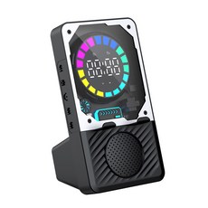 72H發貨 磁感應迷你藍牙音響 - 桌面便攜式音箱 (2025年新款), 黑色,升級款(帶鬧鐘)