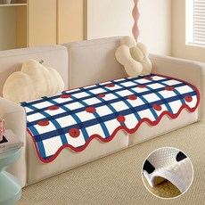夏季冰絲涼感沙髮墊 防滑可愛坐墊蓋佈巾, 可可頌紅 涼感冰絲異形沙髮墊 ,70*70CM 可用做扶手和靠背
