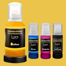 TransOurDream 트루 서브리플레이션 잉크 자동 리필 잉크젯 프린터 엑스트라 블랙 30 히트 프레스용 350ML ET-2400 ET-2720 ET-2760 ET-4800, Y140+70*3CMBK