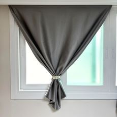 슬무니 무타공 찍찍이 붙이는 암막커튼 창문 가리개 햇빛차단 벨크로 커튼