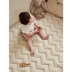 韓國DONO&DONO 莫代爾睡墊 [台灣唯一總代理公司貨] 親膚透氣 寶寶舒適睡墊, 淺卡其, 1個