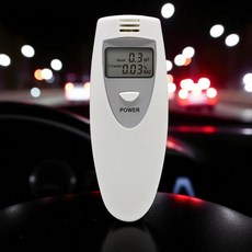 휴대용 미니 음주 측정기 숙취 음주단속 알콜농도 측정기, 미니음주측정기-화이트, 1개