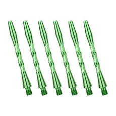 초보자 및 전문 플레이어를 위한 6pcs 알루미늄 다트 스템 다트 샤프트, Green