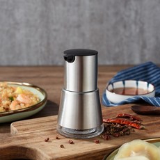 醋壺醋瓶 家用商用304不銹鋼蓋玻璃油瓶 商用餐廳專用酒店定製新款, 1個, 125ml油醋瓶304不銹鋼款