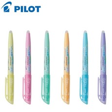 까코 파이롯트 소프트 컬러형광펜 프릭션 라이트 SFL-10SL 지워지는 형광 잉크 부드러운 필기감 공부용형광펜, 소프트블루, 상세표기