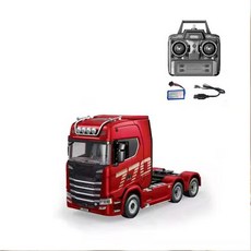 HUINA 770S RC 트럭 트레일러 트랙터 118 1501 원격 조종 자동차 19채널 전기 기계 공학 자동차 무선 조종 장난감, 3)Tractor Truck Red