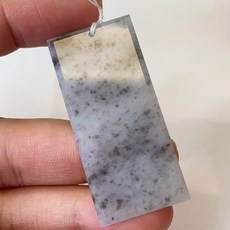 君遇 天然A貨翡翠 紫烏雞水墨畫無事牌