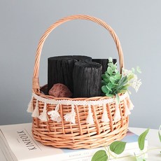 모리앤 엔젤 우드바구니 참숯세트 대 소 Size, 1개