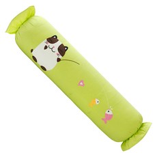 이솔홈 낚시하는 냥이 면 100% 롱쿠션 바디필로우 커버 (솜 미포함), 낚시하는 냥이 05_연두(커버만)