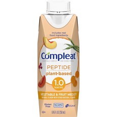 Compleat 펩타이드 250mL 식물 기반 영양 컴플리트 튜브 수유 포뮬러 무향 24팩, Compleat 펩타이드 250mL, 식물 기반 영양