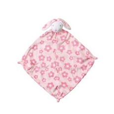 Angel dear 小鹿小企鵝安撫巾 正版公司貨 柔軟親膚 寶寶安心好眠 外出攜帶方便, 1個, 花花小兔