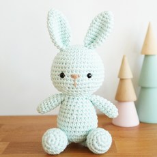 [JW손뜨개] 코바늘 토끼 인형 초보 만들기 패키지+동영상, 민트
