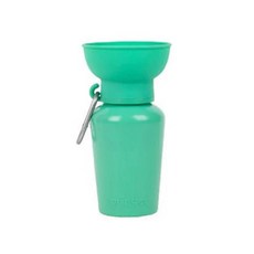 SPRINGER 寵物戶外便攜飲水器 BPA Free 食品級塑膠 附登山扣, 綠色  FLIPPER 矽膠碗 590ml, 1個