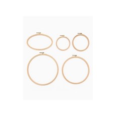 퀼트스타 [알뜰패키지] 빨간머리앤 자수패키지 나무 자수틀_5종 세트, 1개, 내추럴