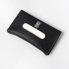 車用面紙套 衛生紙盒 汽車遮陽板紙巾套 薄款車內用品 扶手箱 灰色車載抽紙盒套, 黑色遮陽板紙巾抽-灰色XX熊