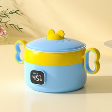 恆溫碗嬰幼兒童餐具寶寶專用防燙輔食碗餐盤充電保溫電子加熱, 1個, 藍色-升級款