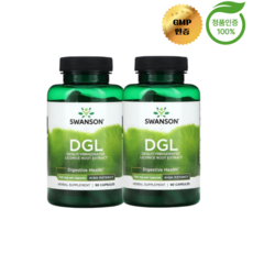 1+1 스완슨 DGL 감초 추출물 700mg 캡슐 90정, 2개