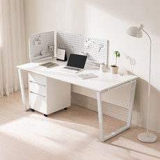 동서가구 엘리안 사무용 컴퓨터책상 (1600x800) DF646144, 화이트