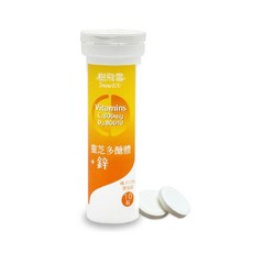 樹飛雪Snow1ov靈芝多醣體鋅發泡錠，含維生素C 800mg D3 800IU，橘子口味，10錠裝，寶寶健康食品, 10個, 1份