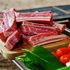 [하이마블] 반컷팅 우대갈비 꽃갈비 미국산 비프립 소고기 홈파티 캠핑 바베큐, 1개, 우대갈비 반컷팅 1kg