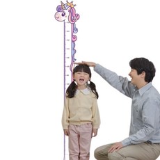 브라이프 쑥쑥크는 아이 키재기 벽 스티커, 유니콘, 1세트