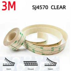 3M 이중 잠금 테이프 SJ3550CF&3551CF&3560 버섯 재밀폐 가능 패스너, 03 4570  25.4mm x1m