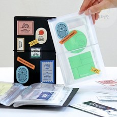 스토리지 티켓북 (56포켓 스티커 4장) 뮤지컬티켓북 영화티켓보관 스크랩북 야구티켓북, 블랙