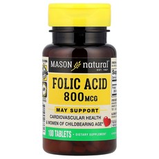 메이슨내추럴 엽산영양제 활성엽산800 folicacid 100정
