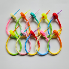 CASHMAL 실리콘 케이블타이, 랜덤발송, 플라워x10개 21.5ccm