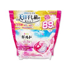 Ariel 4D酵素潔淨洗衣凝膠球 室內晾曬 89顆, 1個, 牡丹花香(粉紅袋)