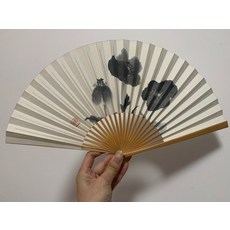京扇子 名家水墨複製畫扇面摺扇 1個, 如圖所示