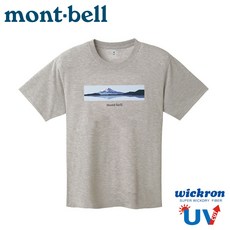 Mont-Bell WIC.T 富士山短袖排汗T 淺灰